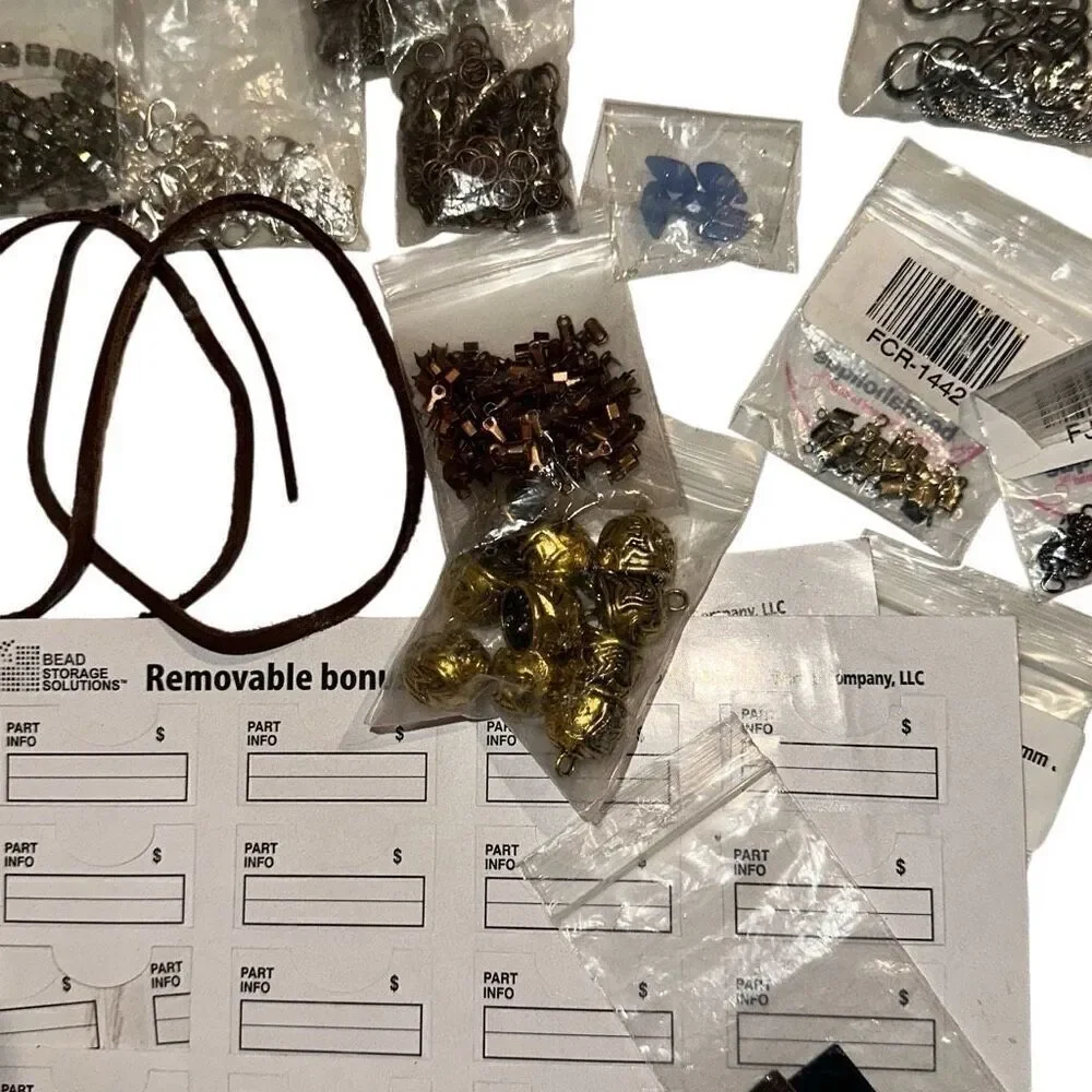 NEW Mixed Beads Clasps Necklaces & Stones earrings rings DIY Jewelry Set 70+ Pac